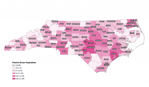 Puerto Ricans in North Carolina State, 2019