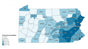 Puerto Ricans in Pennsylvania State, 2019