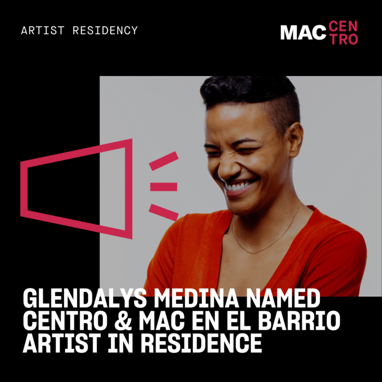 Headshot of Glendalys Medina with the MAC and CENTRO logos on the graphic