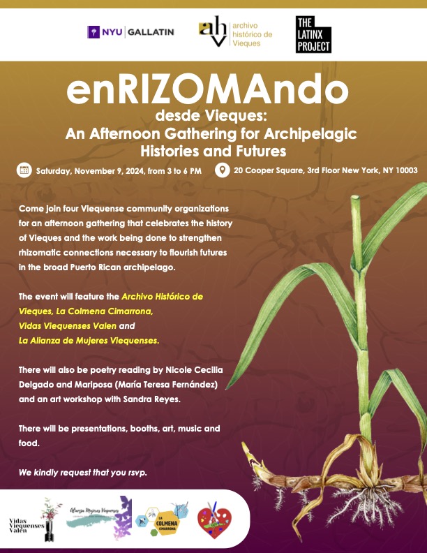 (Partner Event) enRIZOMAndo desde Vieques: An Afternoon Gathering for Archipelagic Histories and Futures