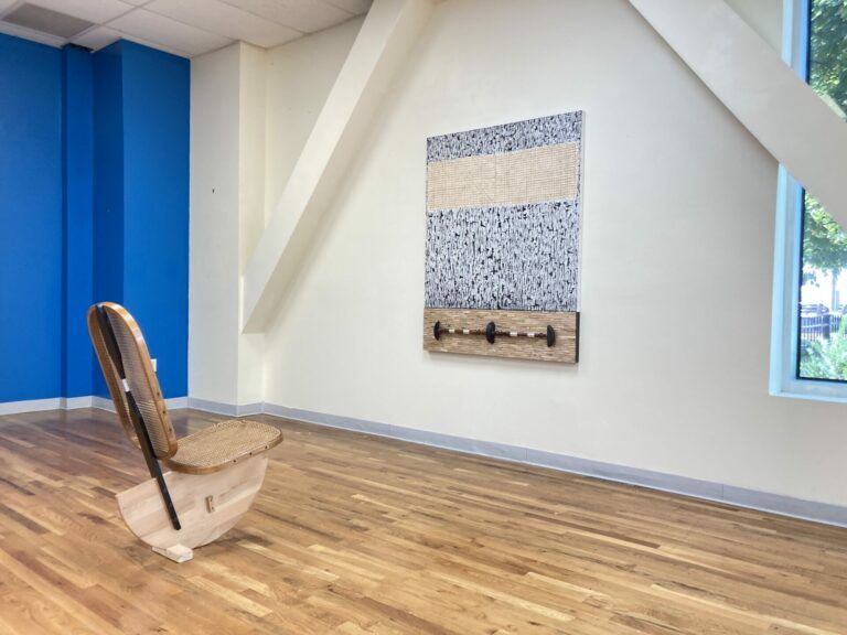 Installation shot of both Precario and Disertacion criolla.